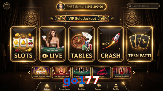 Main screen of Go177 casino page for PK players